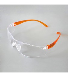 NKY21-O-C Safety Spectacle Clear lens/ Transparent Orange temple/ Clear Nose Pad 